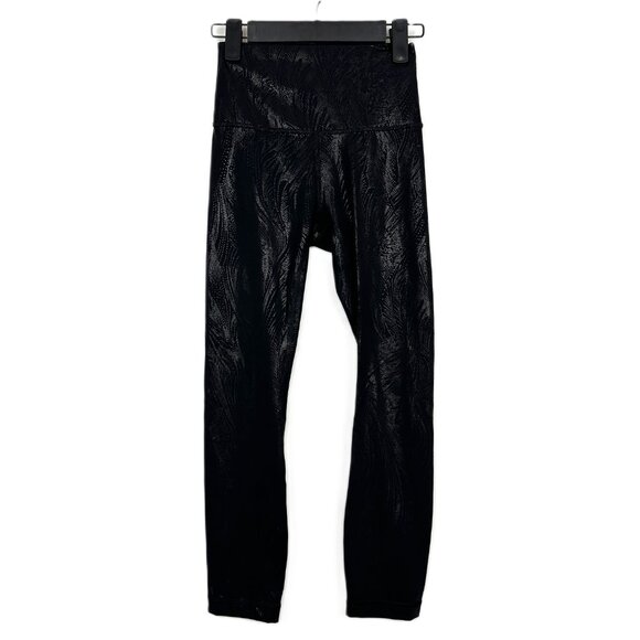 Lululemon Wunder Under High-Rise Crop Legging Acclimatize Black Shine 2 Foil - Picture 2 of 9